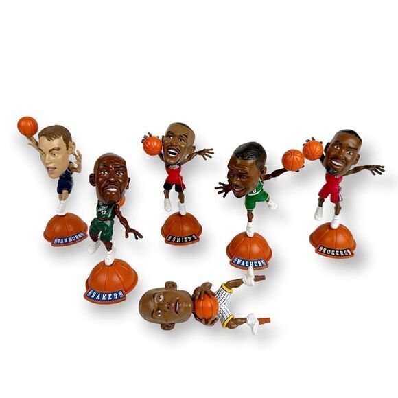 NBA Jams 1998 Mattel Vintage Toy Lot Sonics Hawks Celtics Nets Clippers - Picture 1 of 12